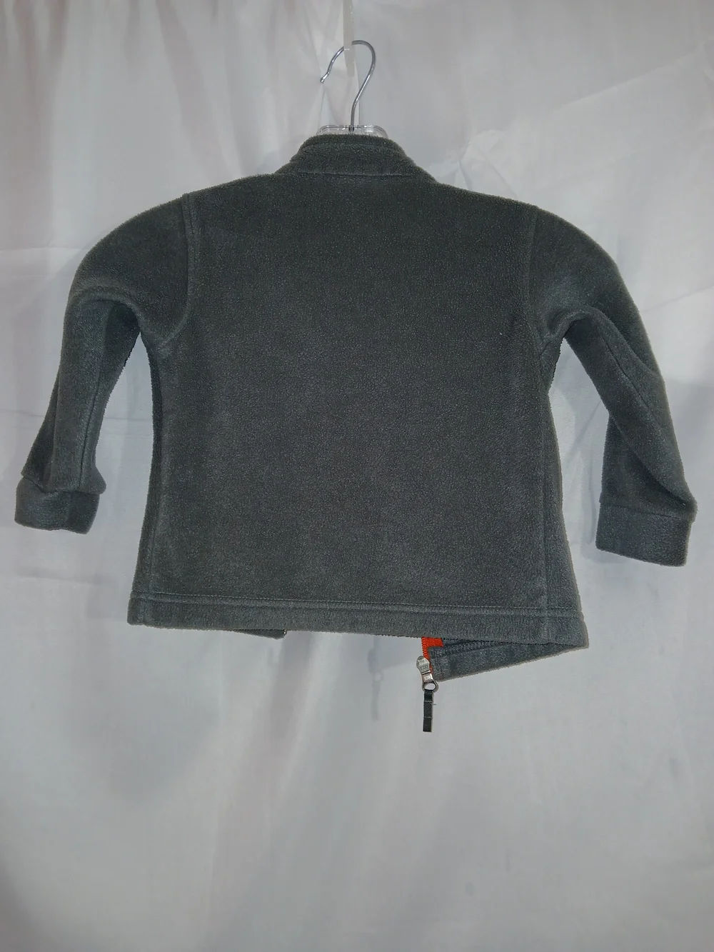 Columbia Gray Fleece Jacket with Orange Zipper